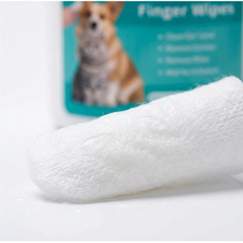Pet Ear Cleaning Wipes Finger Stall